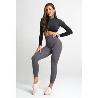 Gym Glamour - Crop Top GREY OMBRE (SS20-GG2340)