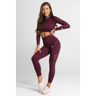 Gym Glamour - Bezešvé legíny DARK BERRY (SS20-GG2230)