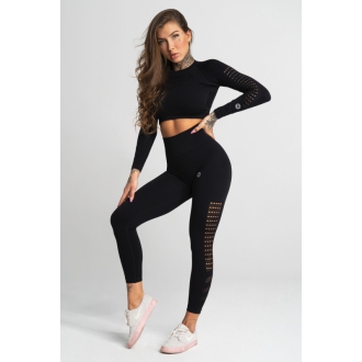 Gym Glamour - Bezešvé legíny NERO BLACK (SS20-GG2200)