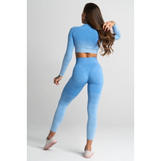 Gym Glamour - Bezešvé legíny BLUE OMBRE (SS20-GG2260)