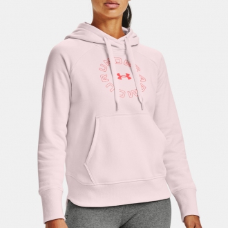 Under Armour - Výprodej dámská mikina s kapucí (světle růžová) 1356323-658