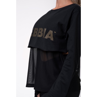 NEBBIA - Dámské triko mesh 805 (black)