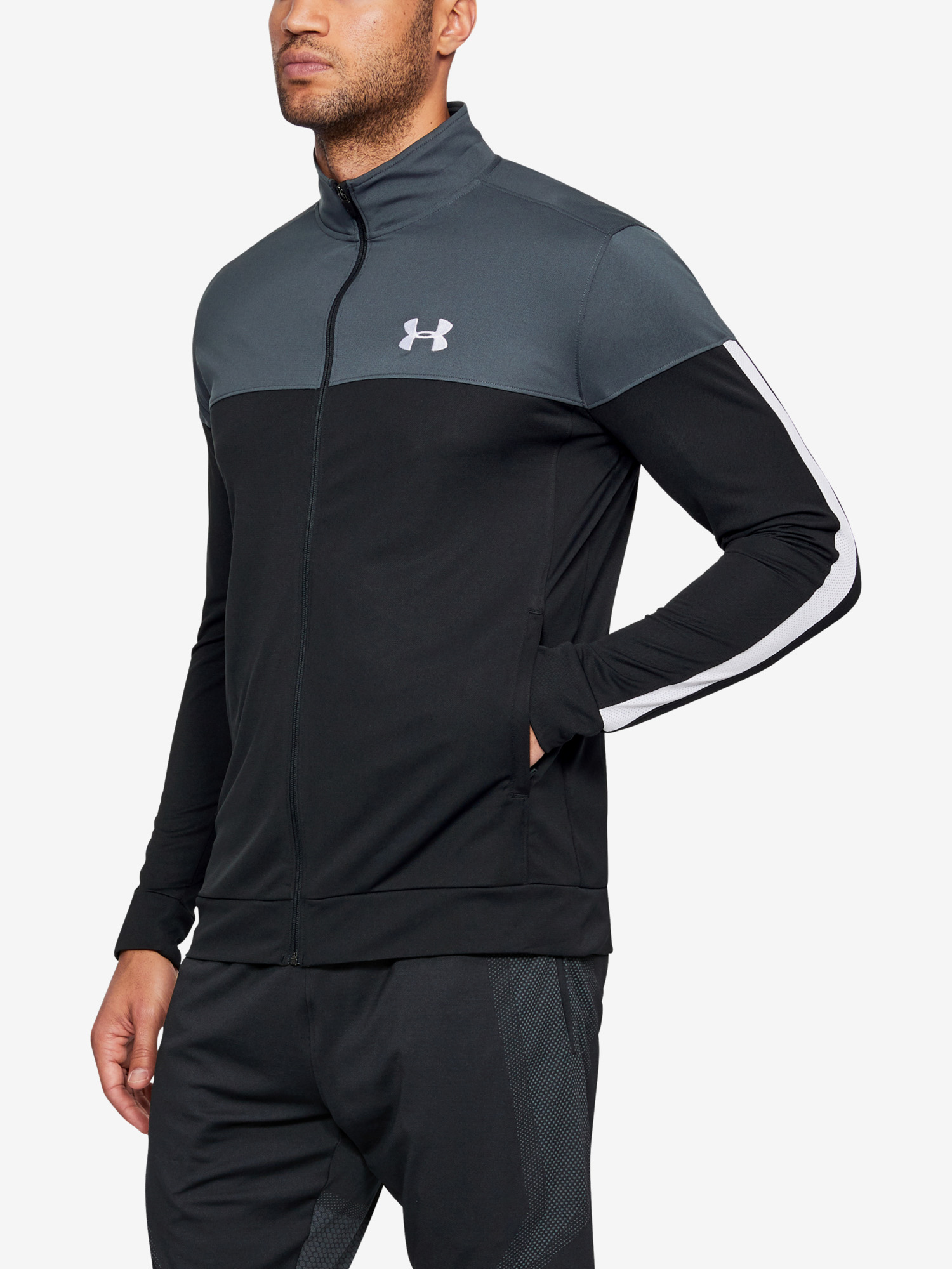 under-armour-mikina-se-zipem-panska-sedo-cerna-1313204-008